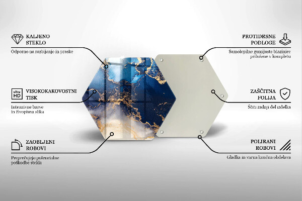 Tagliere in vetro temperato Astrazione del marmo