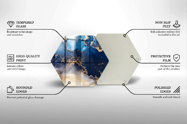 Tagliere in vetro temperato Astrazione del marmo