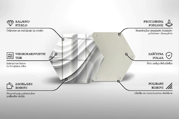 Tagliere in vetro temperato Linee geometriche