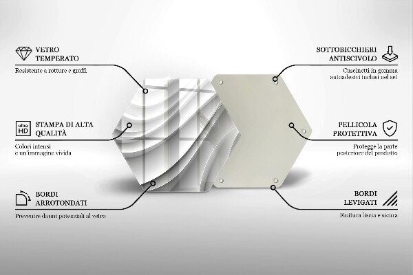 Tagliere in vetro temperato Linee geometriche