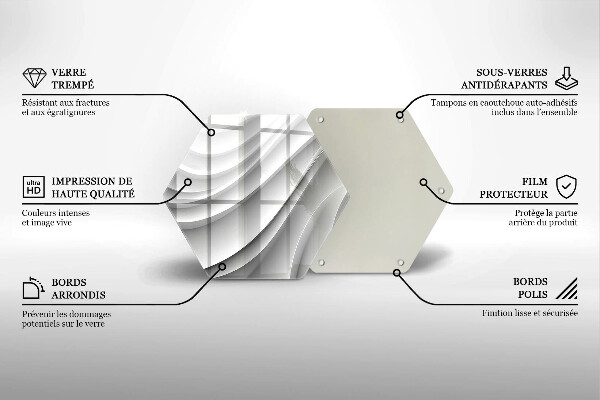Tagliere in vetro temperato Linee geometriche