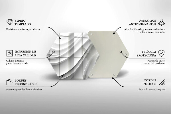 Tagliere in vetro temperato Linee geometriche