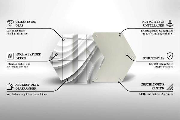 Tagliere in vetro temperato Linee geometriche