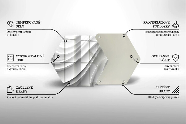 Tagliere in vetro temperato Linee geometriche
