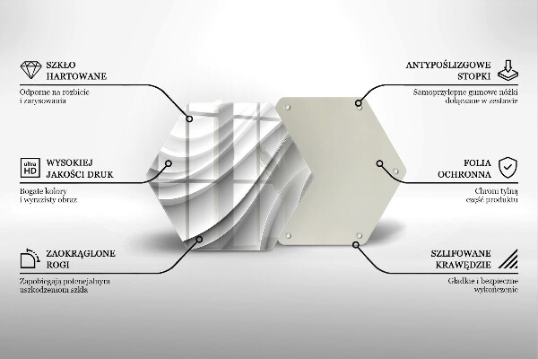 Tagliere in vetro temperato Linee geometriche