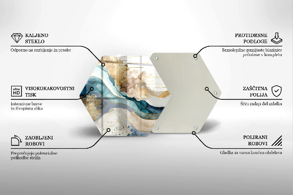 Tagliere in vetro temperato Marmo colorato