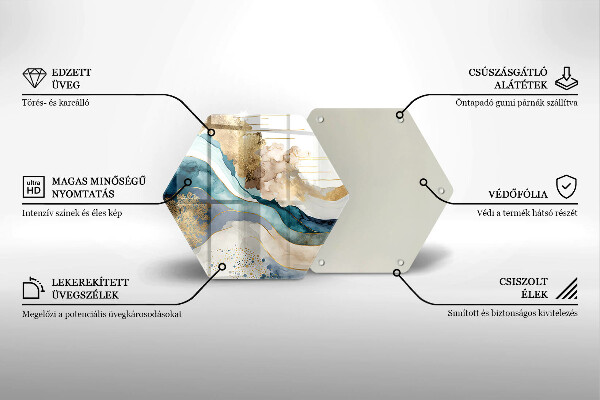 Tagliere in vetro temperato Marmo colorato