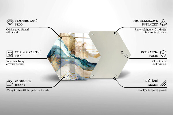 Tagliere in vetro temperato Marmo colorato