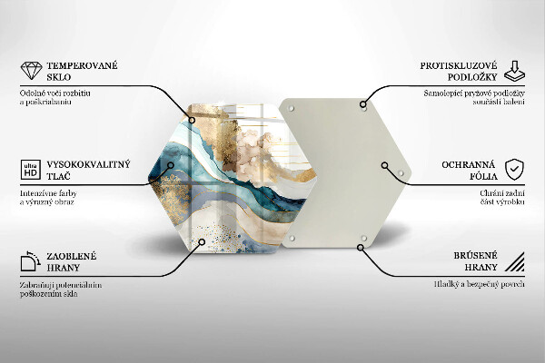 Tagliere in vetro temperato Marmo colorato