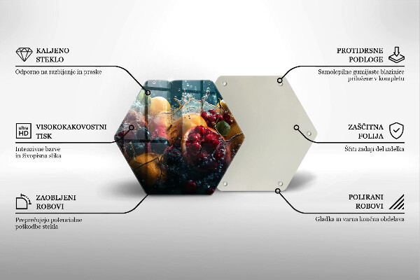 Tagliere in vetro temperato Frutta in acqua