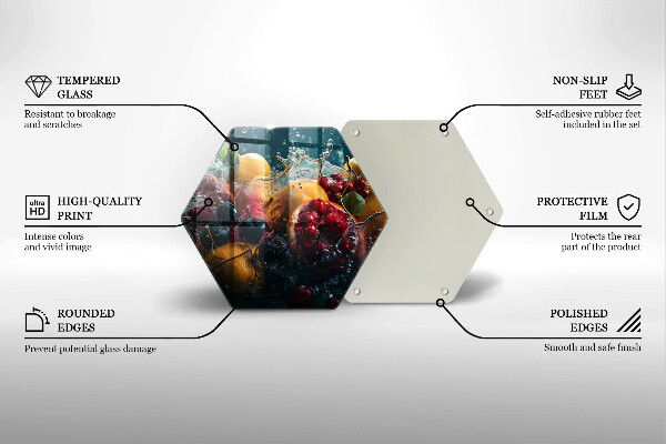 Tagliere in vetro temperato Frutta in acqua