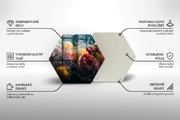 Tagliere in vetro temperato Frutta in acqua