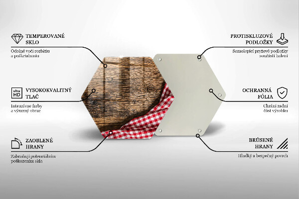 Tagliere in vetro temperato Tavolo di legno