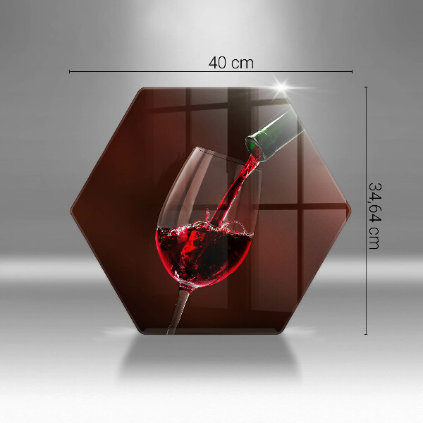Tagliere in vetro temperato Un bicchiere di vino