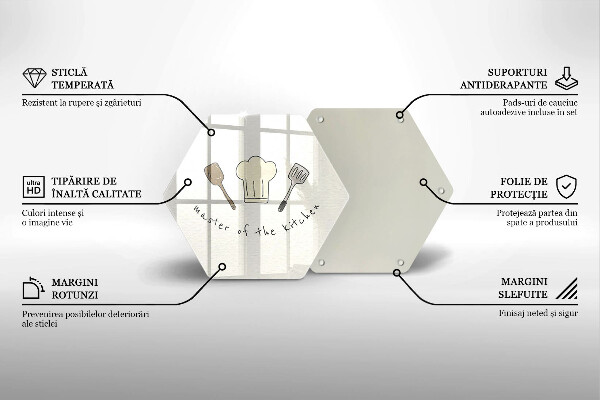 Tagliere in vetro temperato Master of the Kitchen