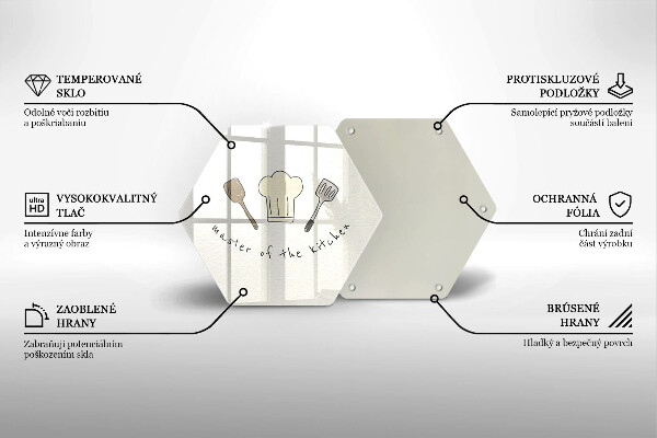 Tagliere in vetro temperato Master of the Kitchen