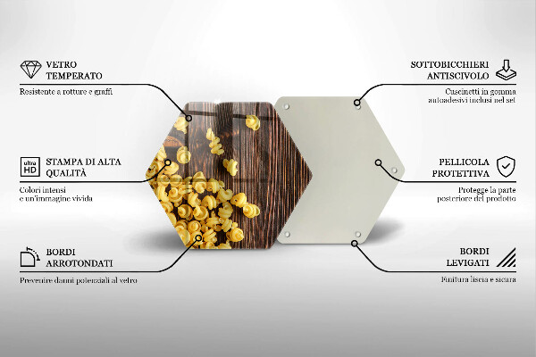 Tagliere in vetro temperato Pasta in tavola