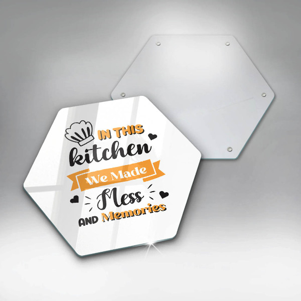 Tagliere in vetro temperato In this kitchen we made mess and memories