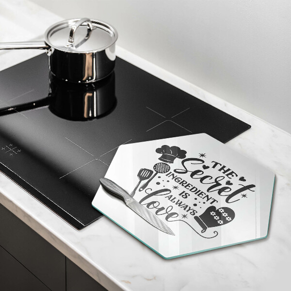 Tagliere in vetro temperato Iscrizione frase