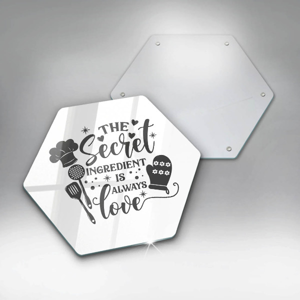 Tagliere in vetro temperato Iscrizione frase