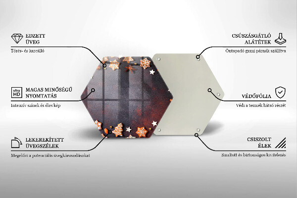 Tagliere in vetro temperato Natale di pan di zenzero