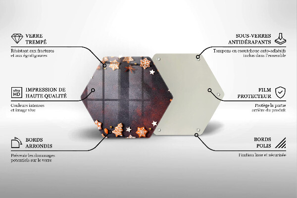 Tagliere in vetro temperato Natale di pan di zenzero