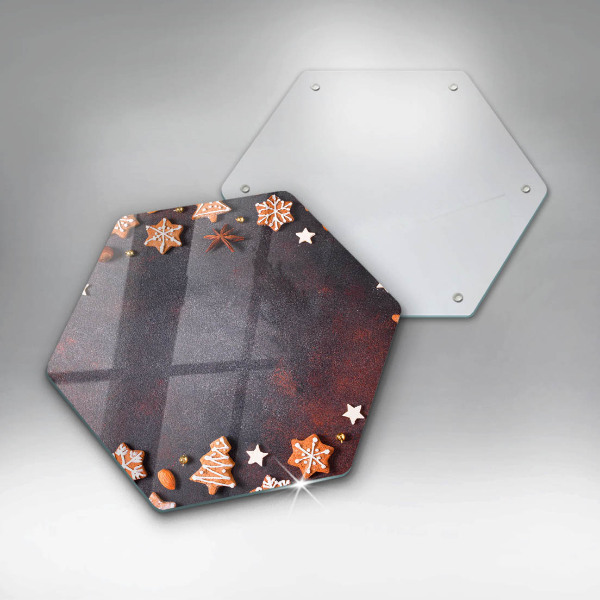 Tagliere in vetro temperato Natale di pan di zenzero