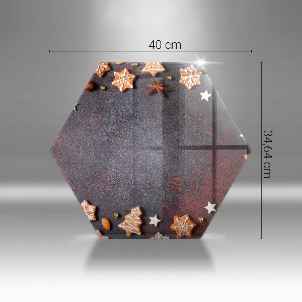 Tagliere in vetro temperato Natale di pan di zenzero