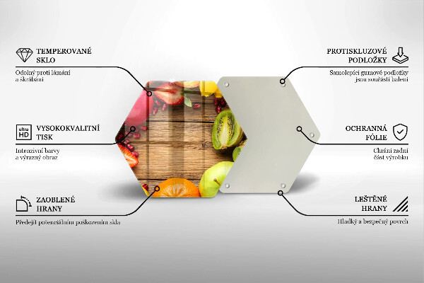 Tagliere in vetro temperato Frutta fresca