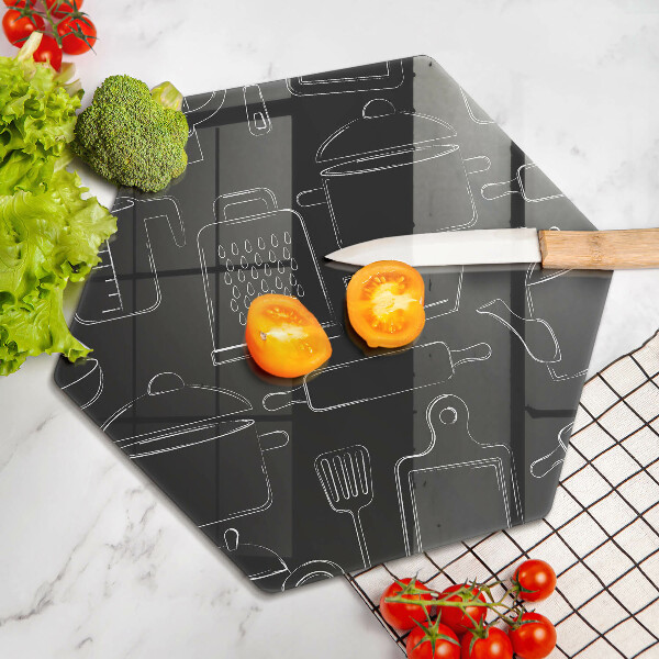 Tagliere in vetro temperato Accessori da cucina dei cartoni animati