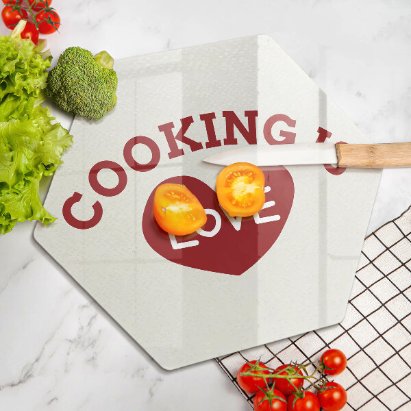 Tagliere in vetro temperato Cooking is love