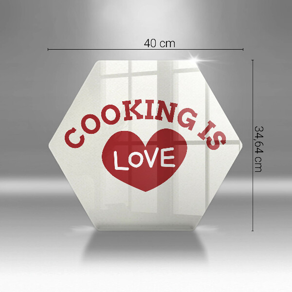 Tagliere in vetro temperato Cooking is love