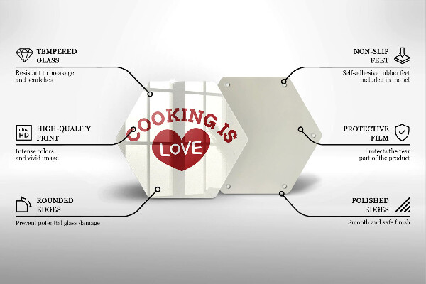 Tagliere in vetro temperato Cooking is love