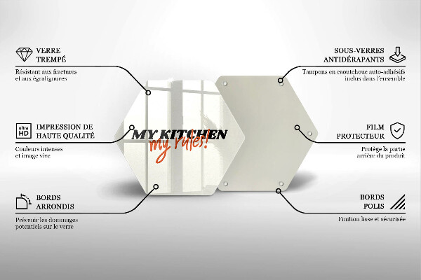 Tagliere in vetro temperato My kitchen my rules