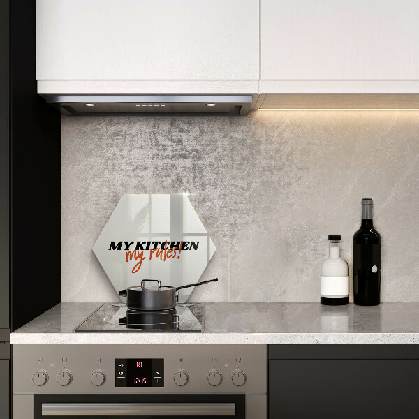 Tagliere in vetro temperato My kitchen my rules