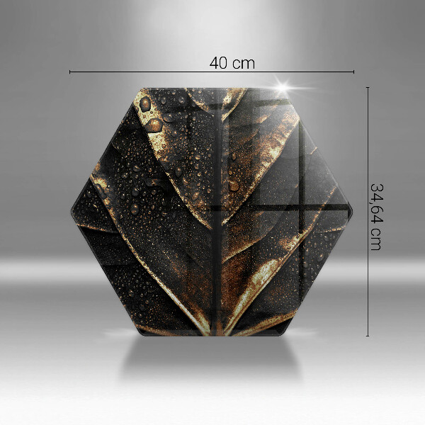 Tagliere in vetro temperato Foglia d'oro