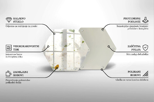 Tagliere in vetro temperato Foglie cadenti