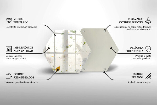 Tagliere in vetro temperato Foglie cadenti