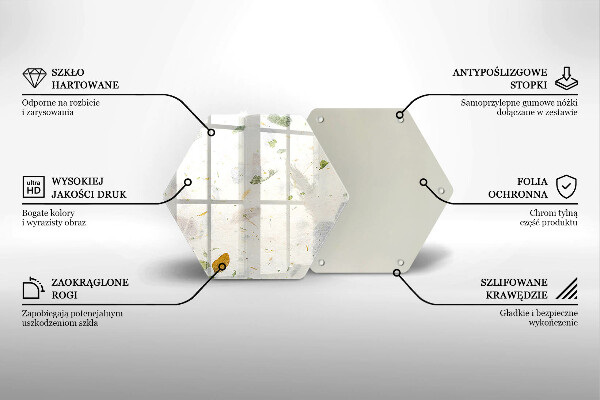 Tagliere in vetro temperato Foglie cadenti