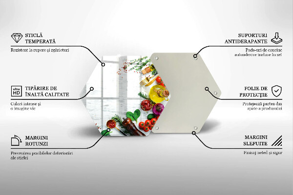 Tagliere in vetro temperato Verdure e spezie