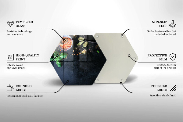 Tagliere in vetro temperato Ciotole di spezie
