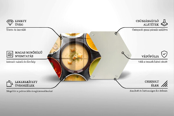 Tagliere in vetro temperato Zuppe colorate