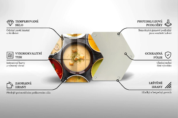 Tagliere in vetro temperato Zuppe colorate