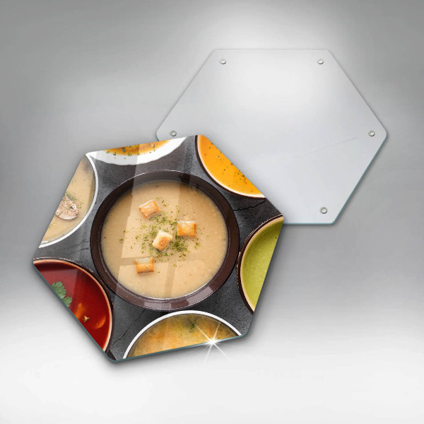 Tagliere in vetro temperato Zuppe colorate