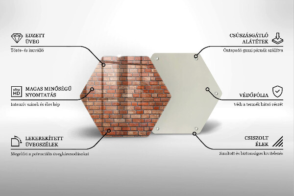 Tagliere in vetro Muro di mattoni