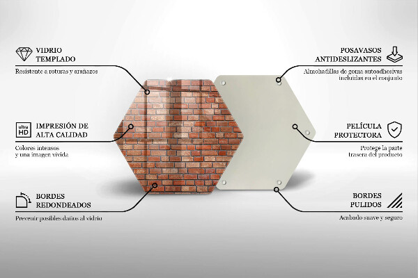 Tagliere in vetro Muro di mattoni