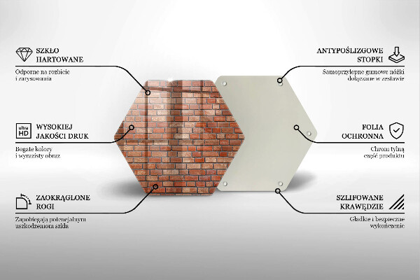 Tagliere in vetro Muro di mattoni