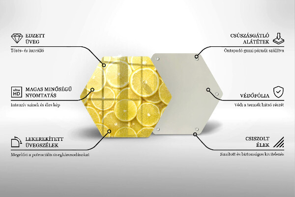 Tagliere in vetro Frutto di limone