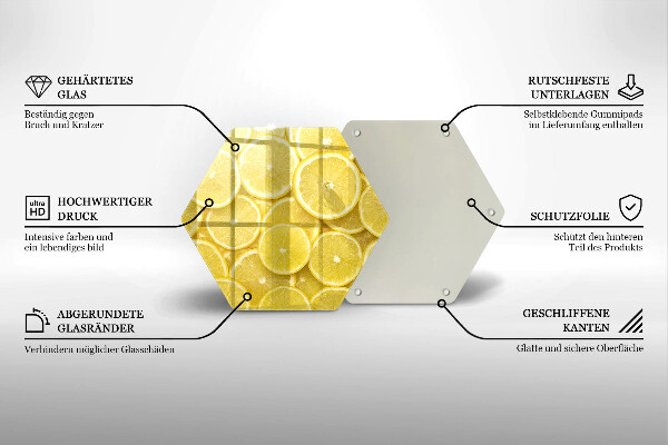 Tagliere in vetro Frutto di limone