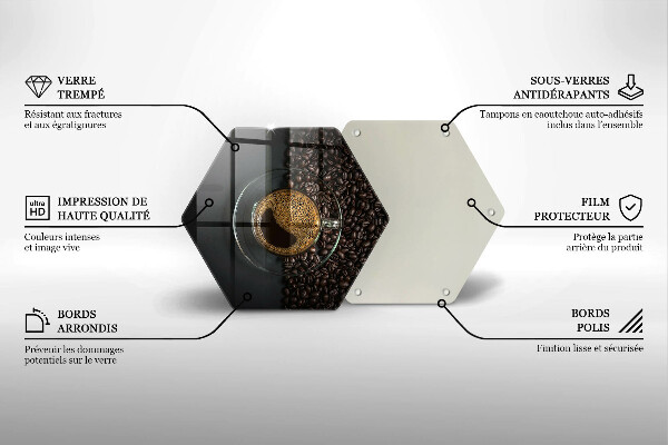 Tagliere in vetro Caffè e fagioli